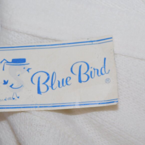 VTG Blue Bird Knitwear Baby 12M Cardigan Sweater White Red Bear Monkey with Tag - Picture 4 of 8